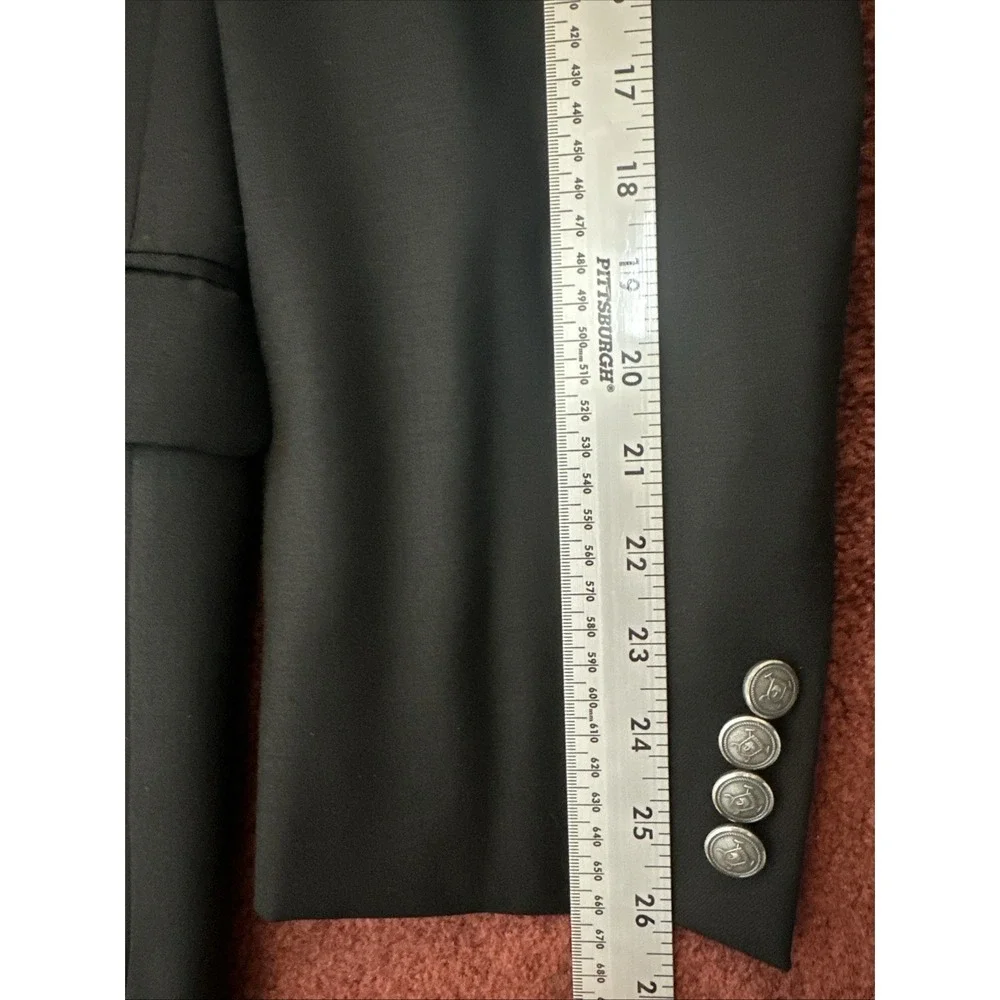 Lauren Ralph Lauren Men's Black Blazer 42L 100% Wool Classic‎ Waterbury Buttons